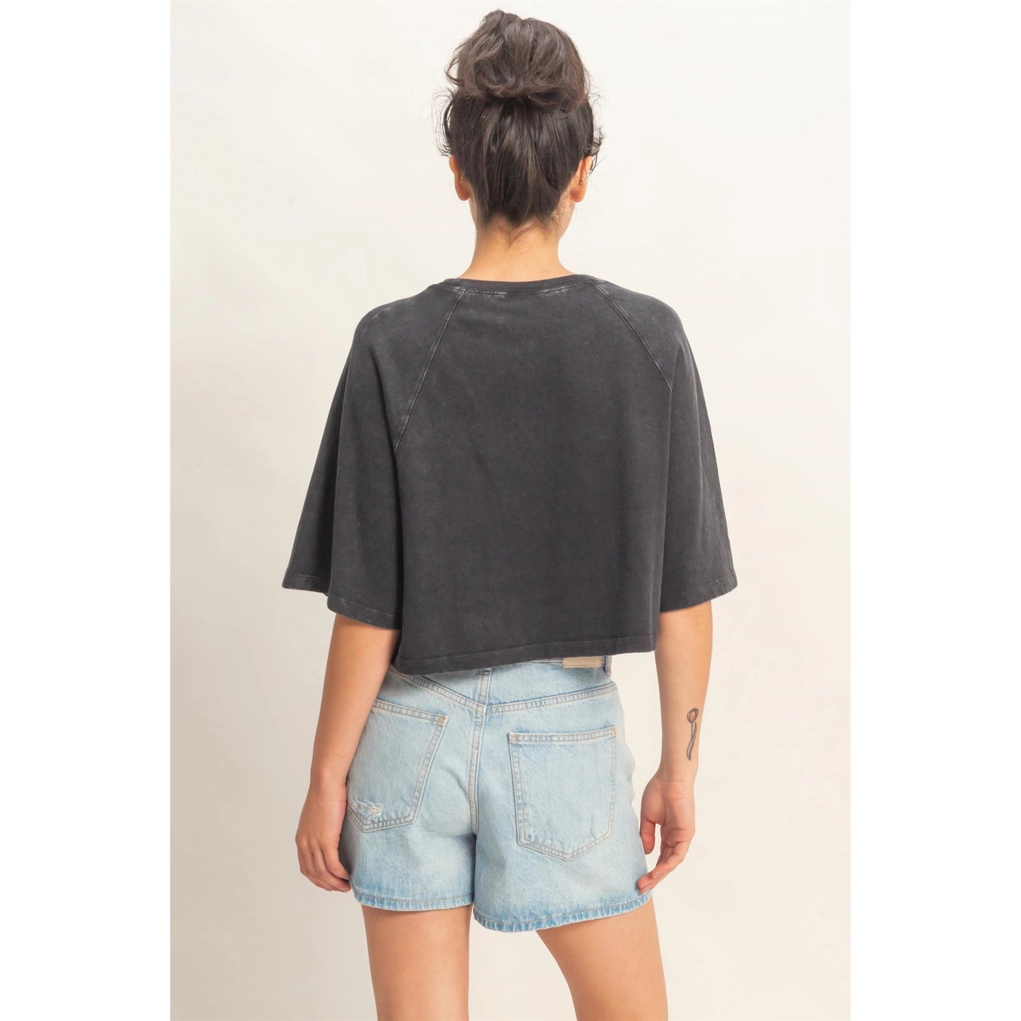 Mineral Washed Cropped Tee