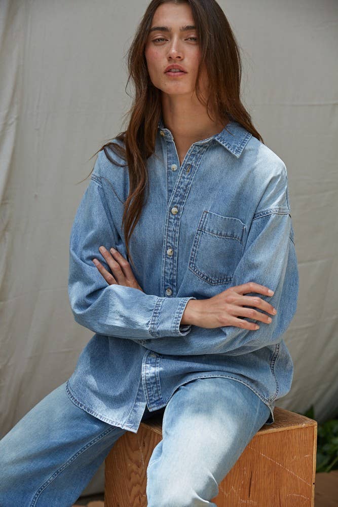 Essential Chambray Button-Down Shirt