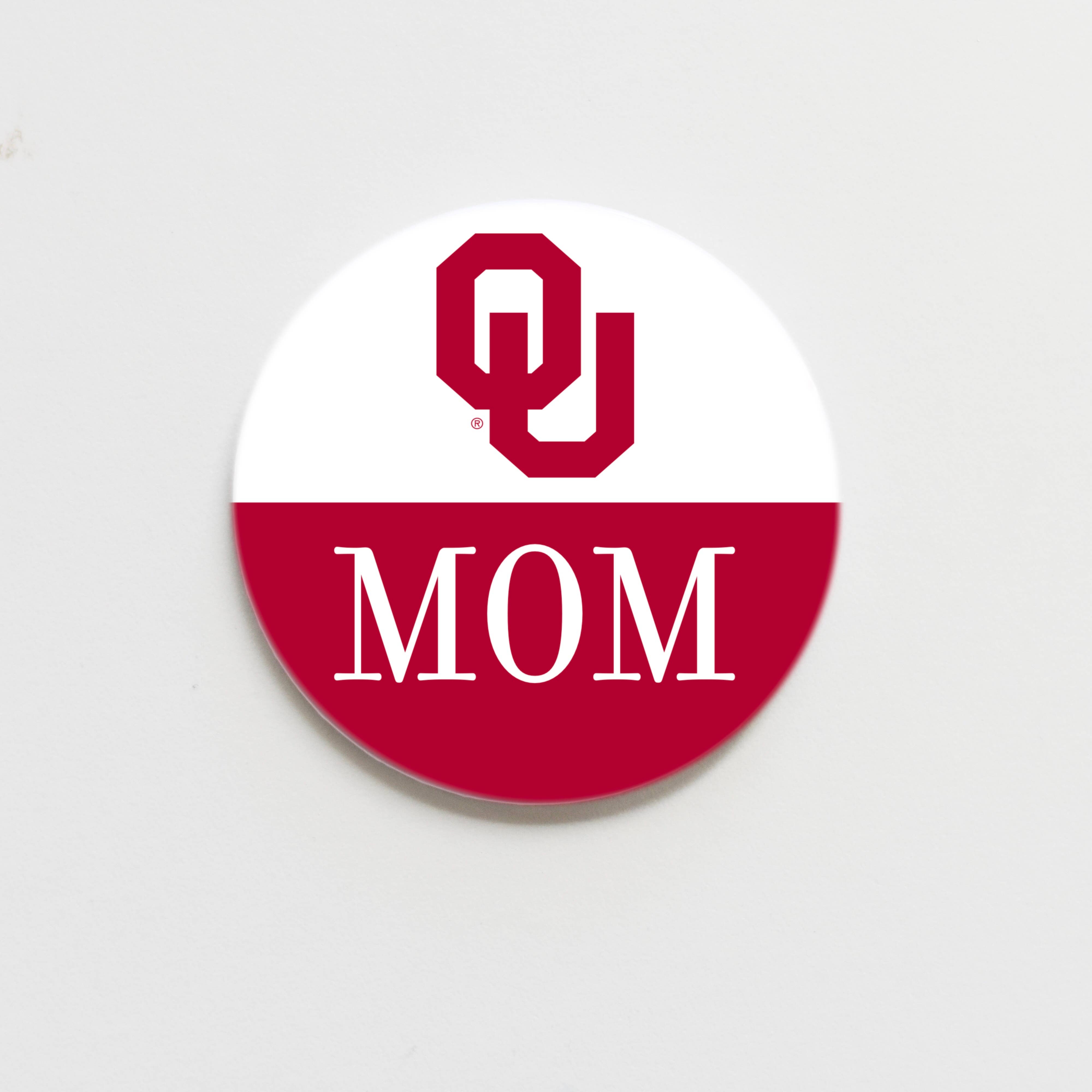 University of Oklahoma Mom Button - 2.25 inch
