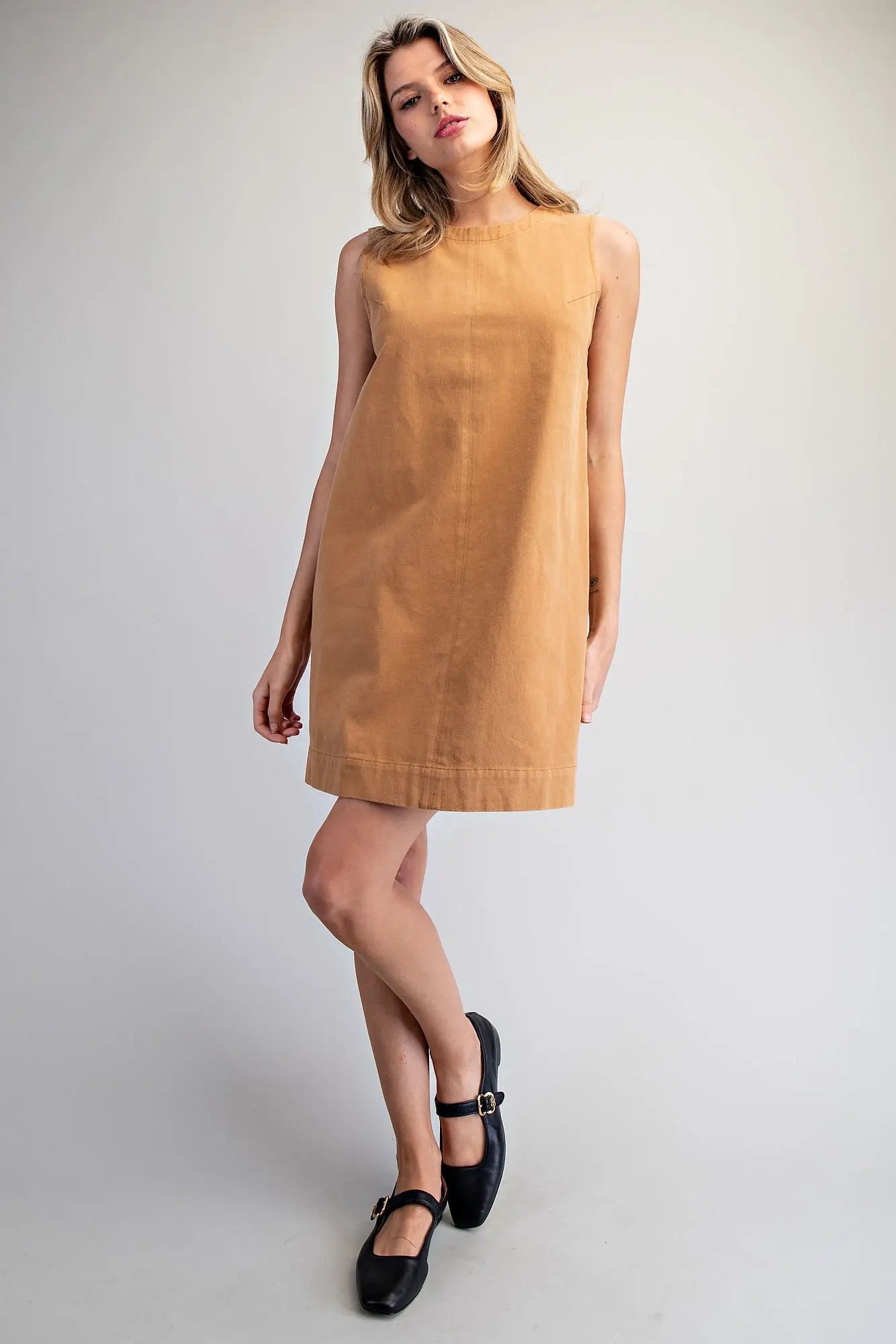 Sleeveless Back Zip Mini Dress