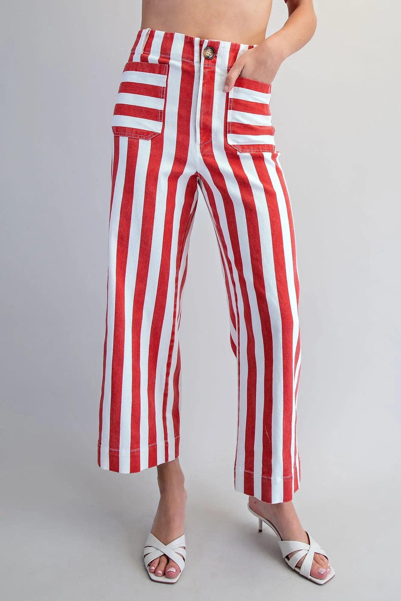 Striped Straight Leg Pants