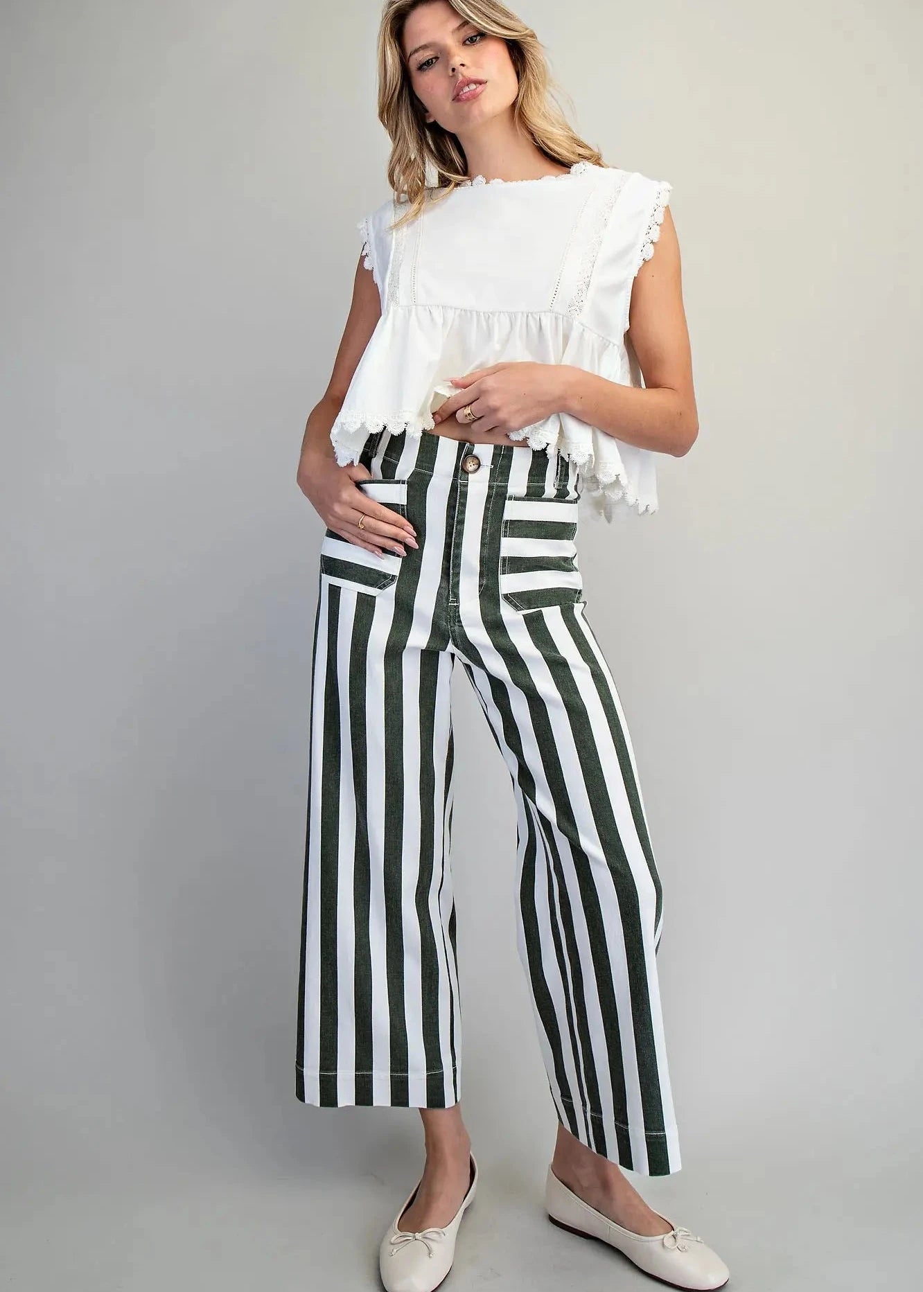 Striped Straight Leg Pants