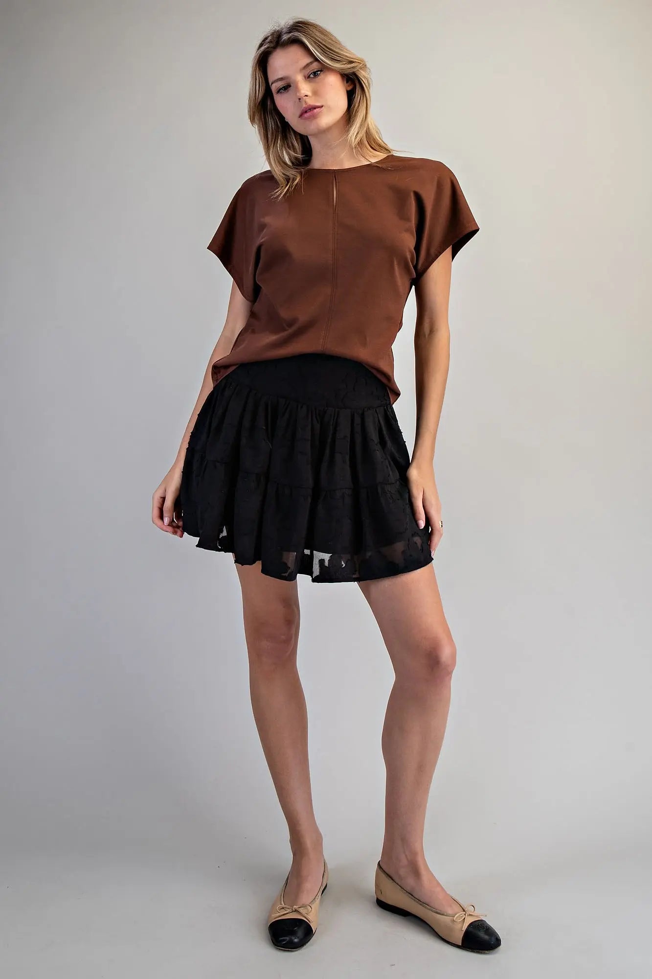 Floral Smocked Mini Skirt