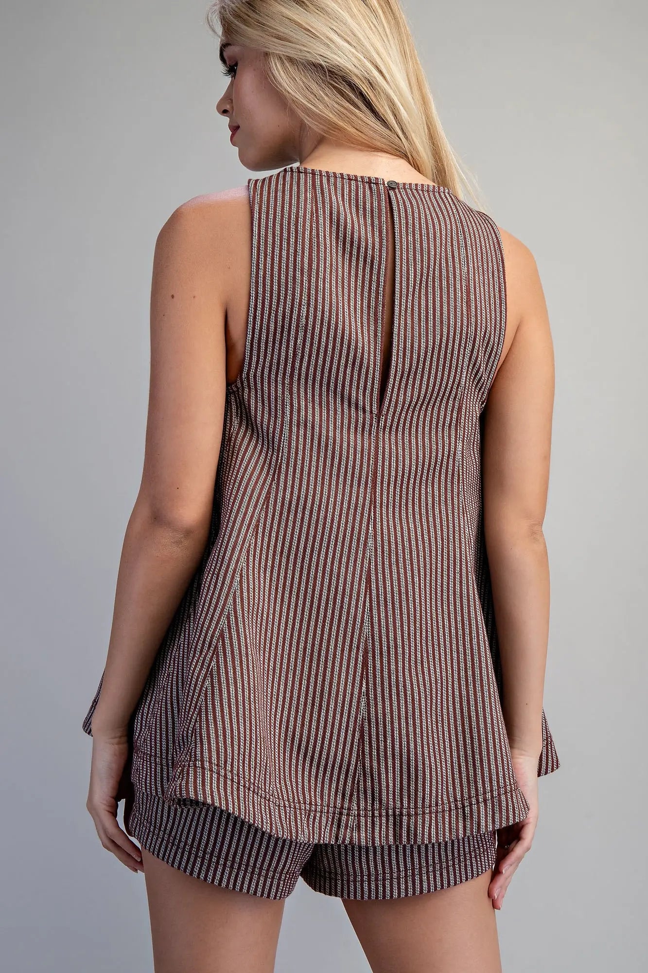 Mineral Washed Striped Swing Top