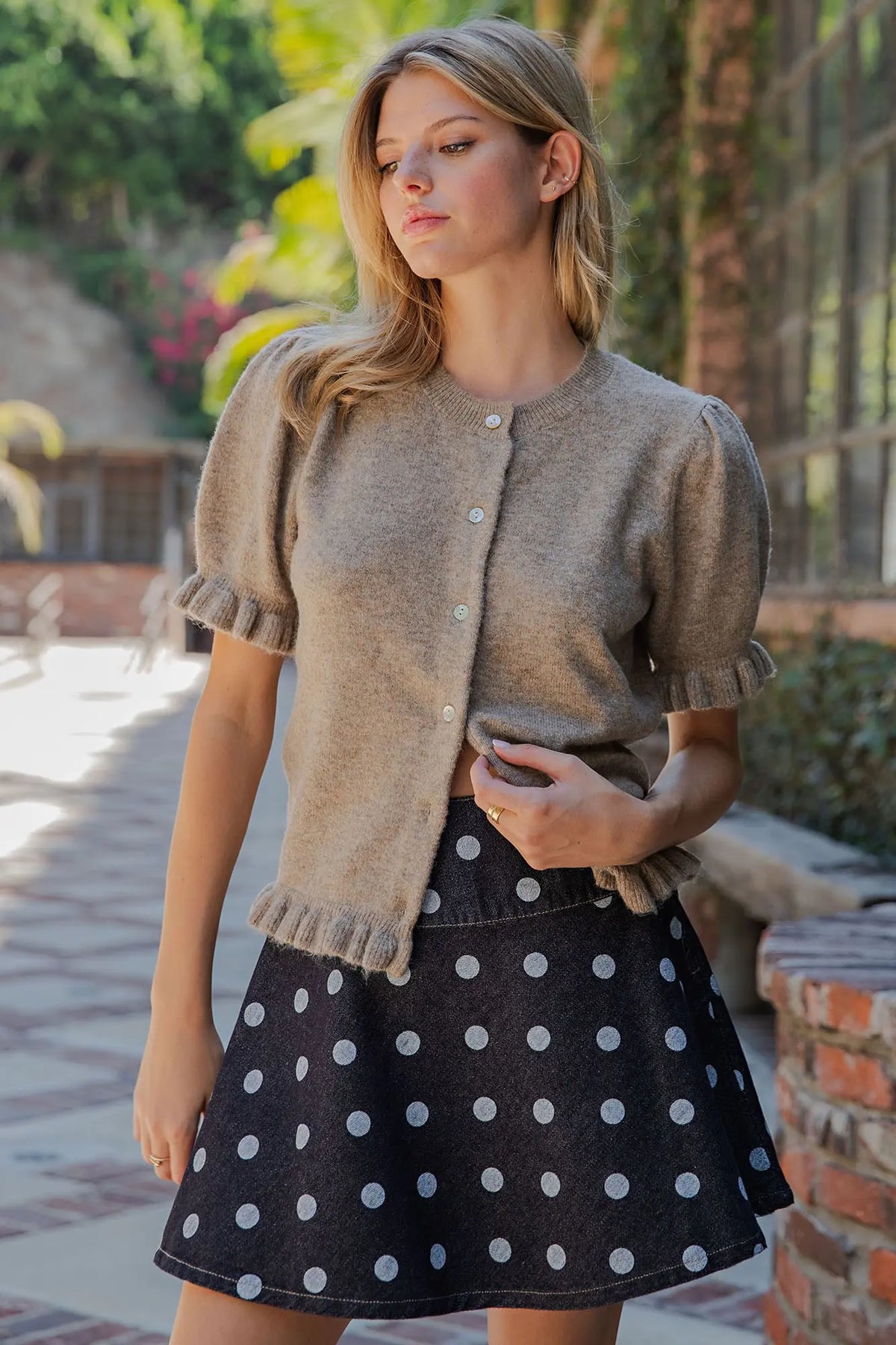 Ruby Ruffle Cardigan