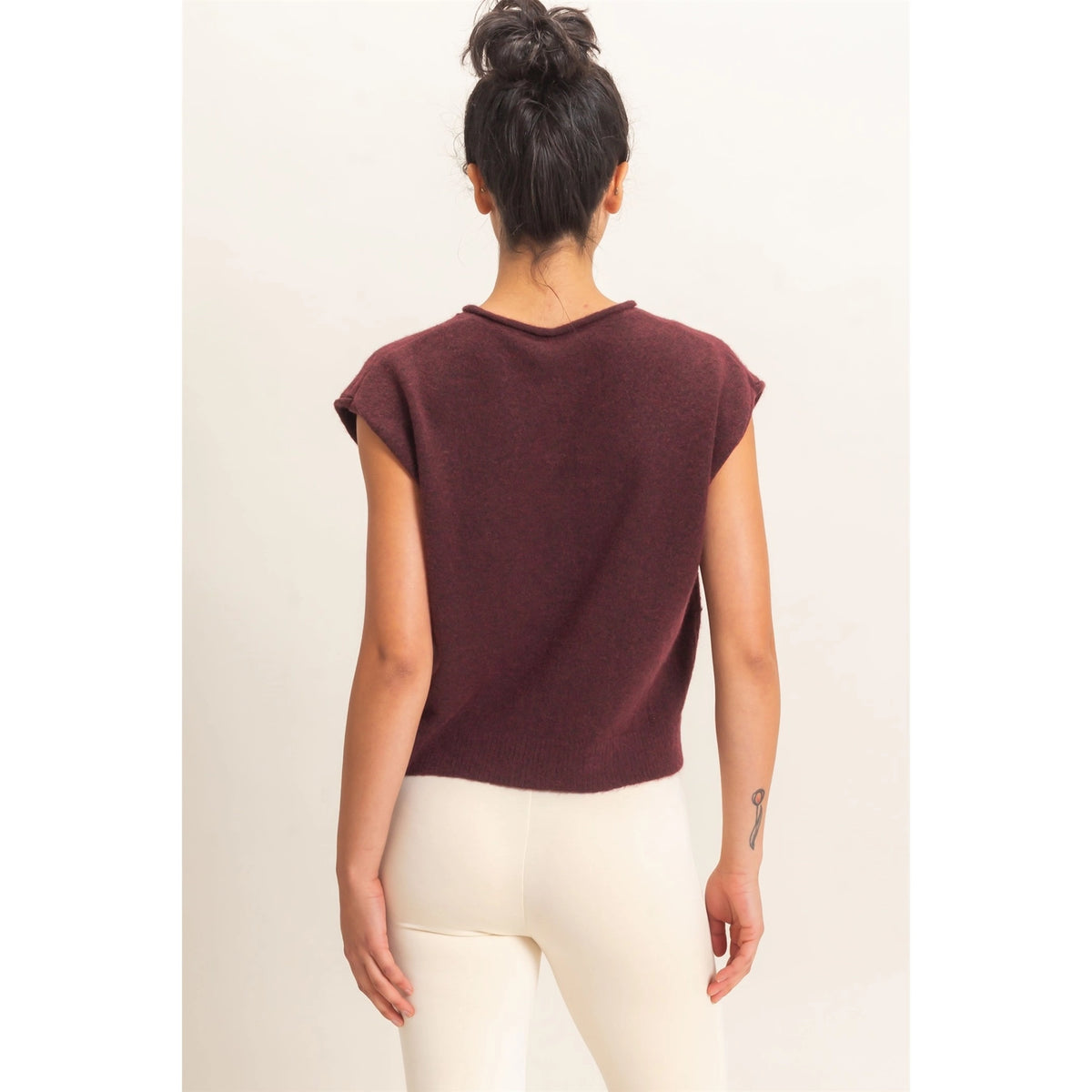Hollie Rolled Edge Sweater Vest