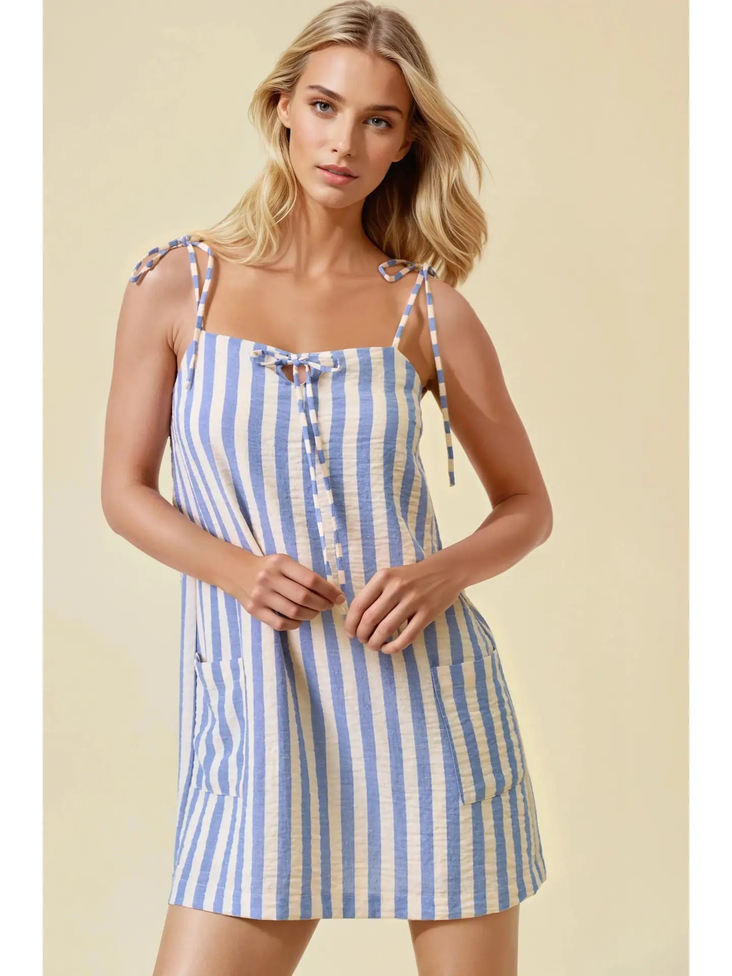 Tie Shoulder Mini Dress