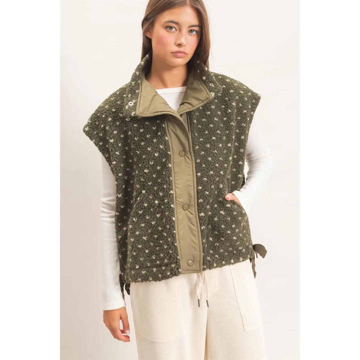 Dot Your Average Sherpa Vest