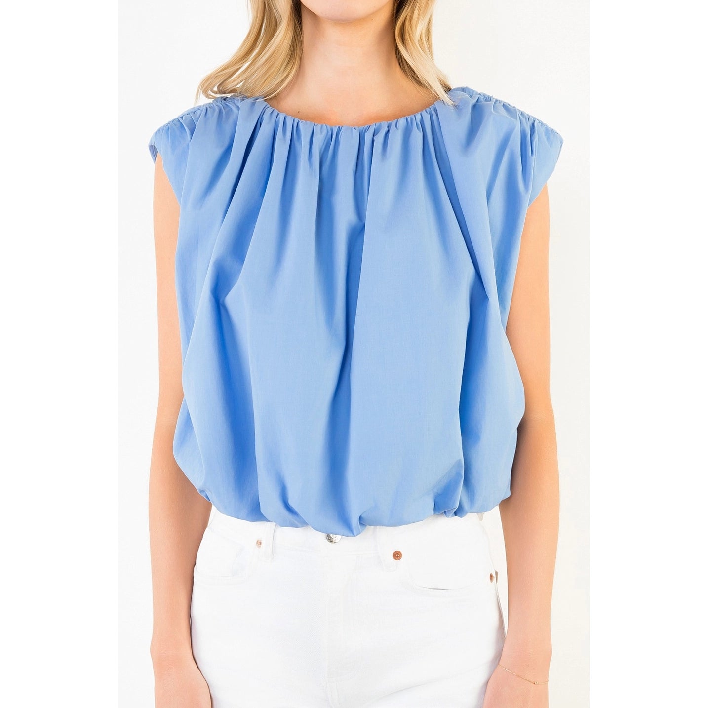 Sleeveless Bubble Top