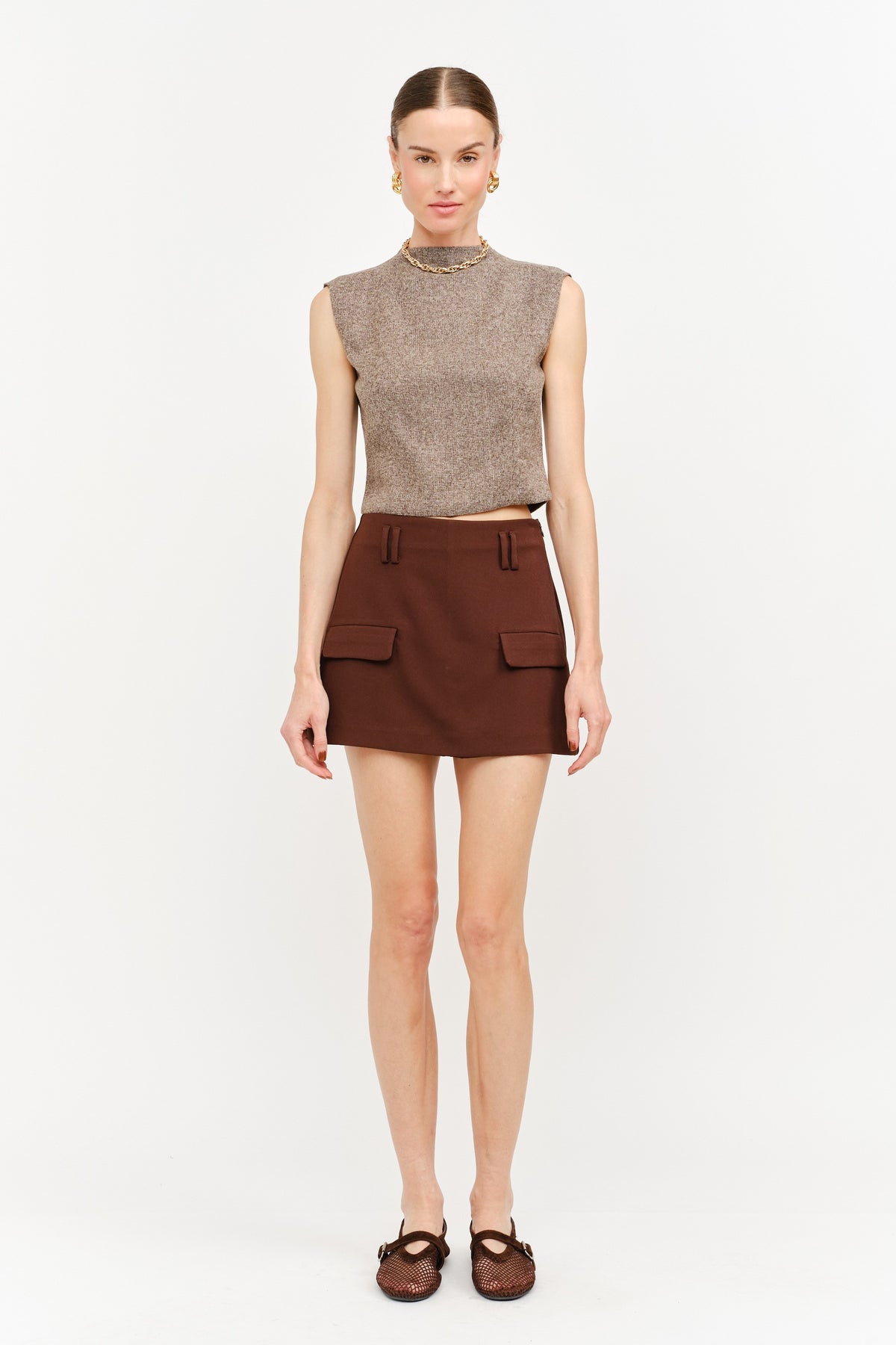 Prep Rally Mock Neck Top