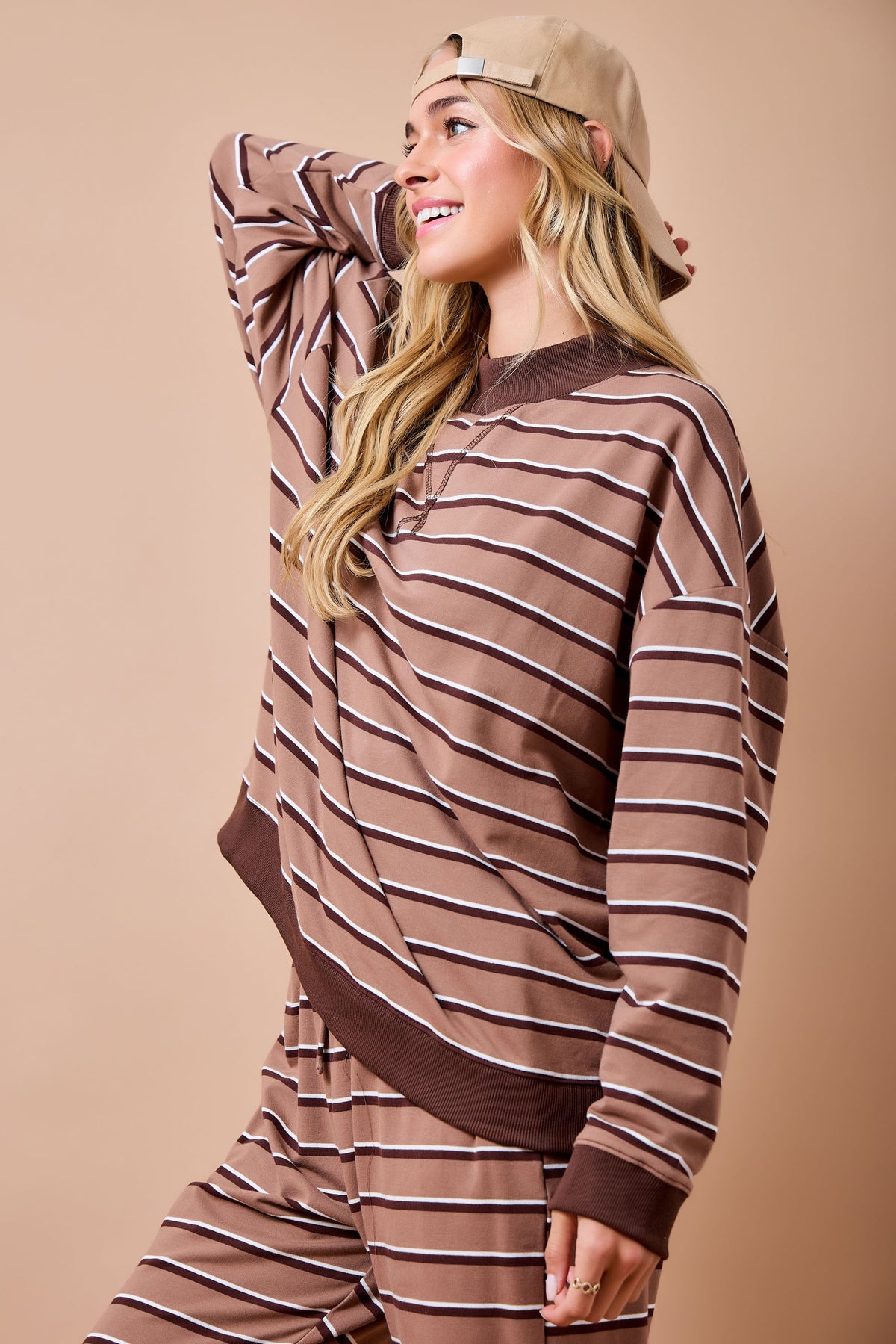 Stripe Right Mock Neck