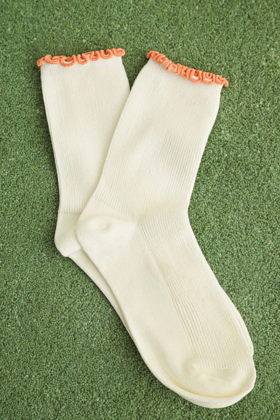 Ruffle Rib Crew Socks