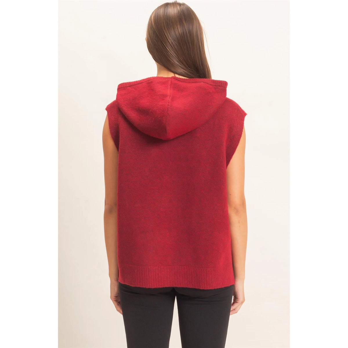Jenna Sleeveless Hoodie Sweater
