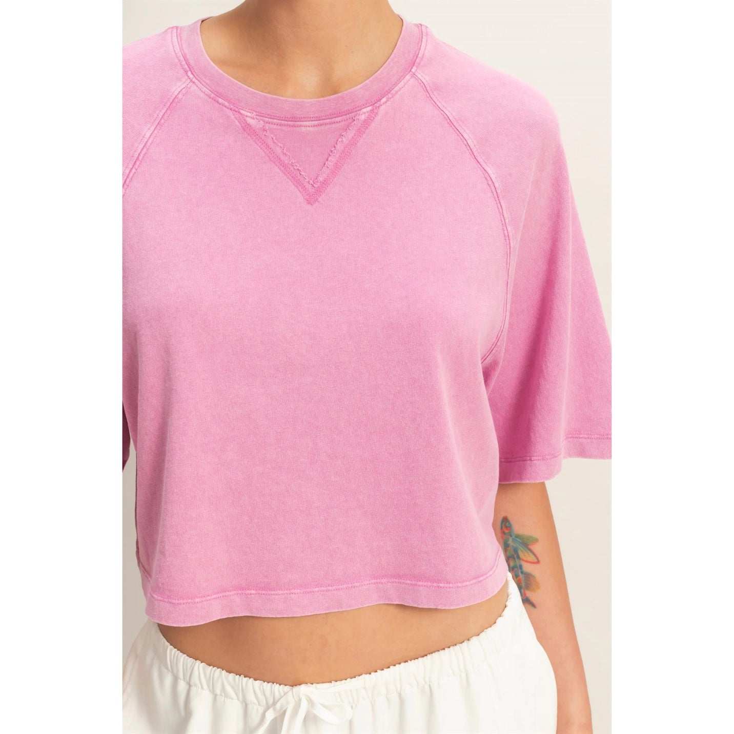 Mineral Washed Cropped Tee