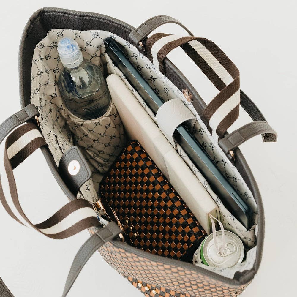 Woven Tiffany Organizer Tote Bag