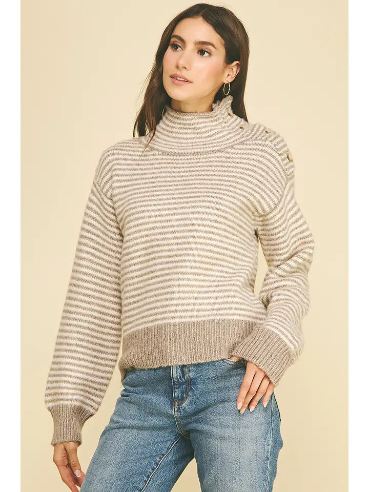 Button Line Sweater