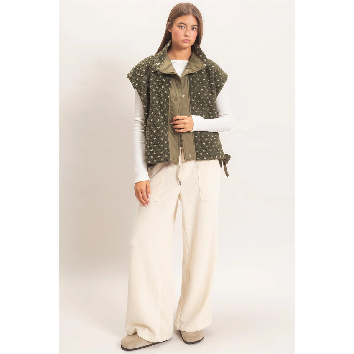 Dot Your Average Sherpa Vest