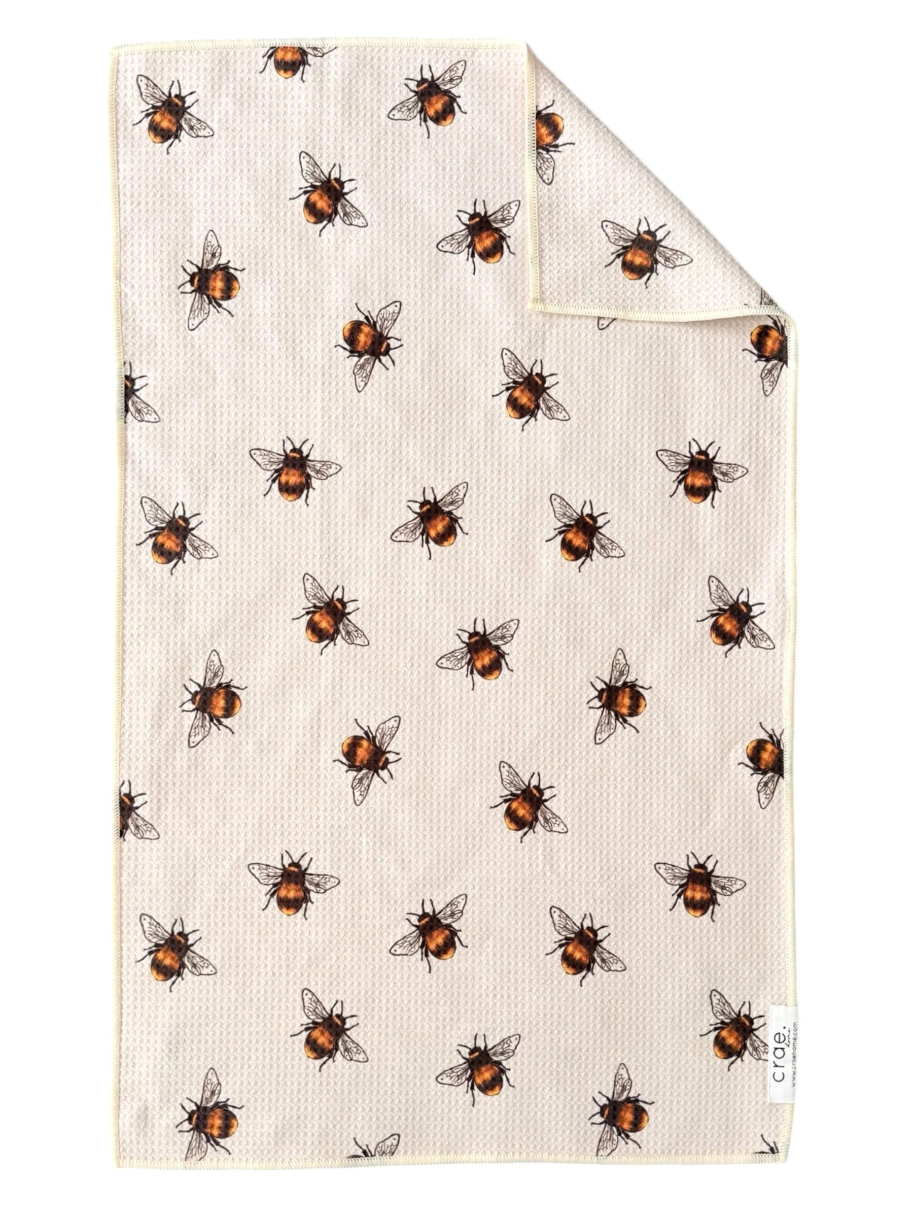Busy Bee Double Sided Hand Towel by crae.
