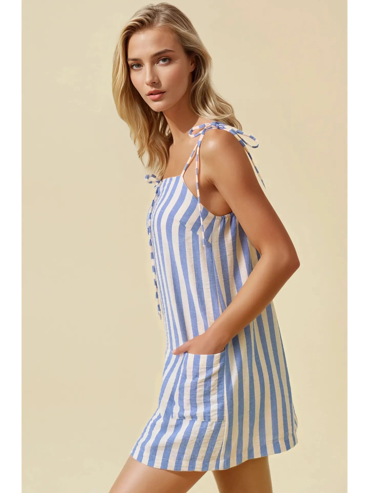 Tie Shoulder Mini Dress