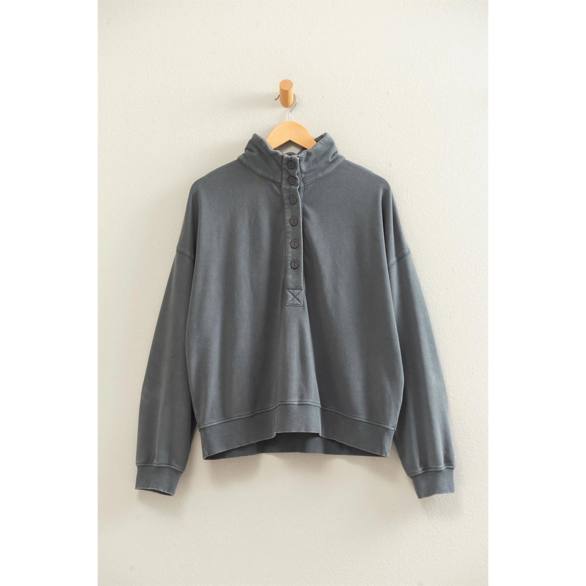 Layce Button Front Sweatshirt
