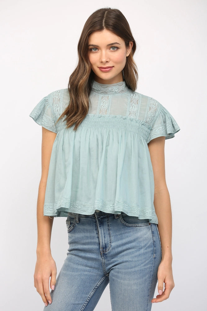 Ruffled Bow Top