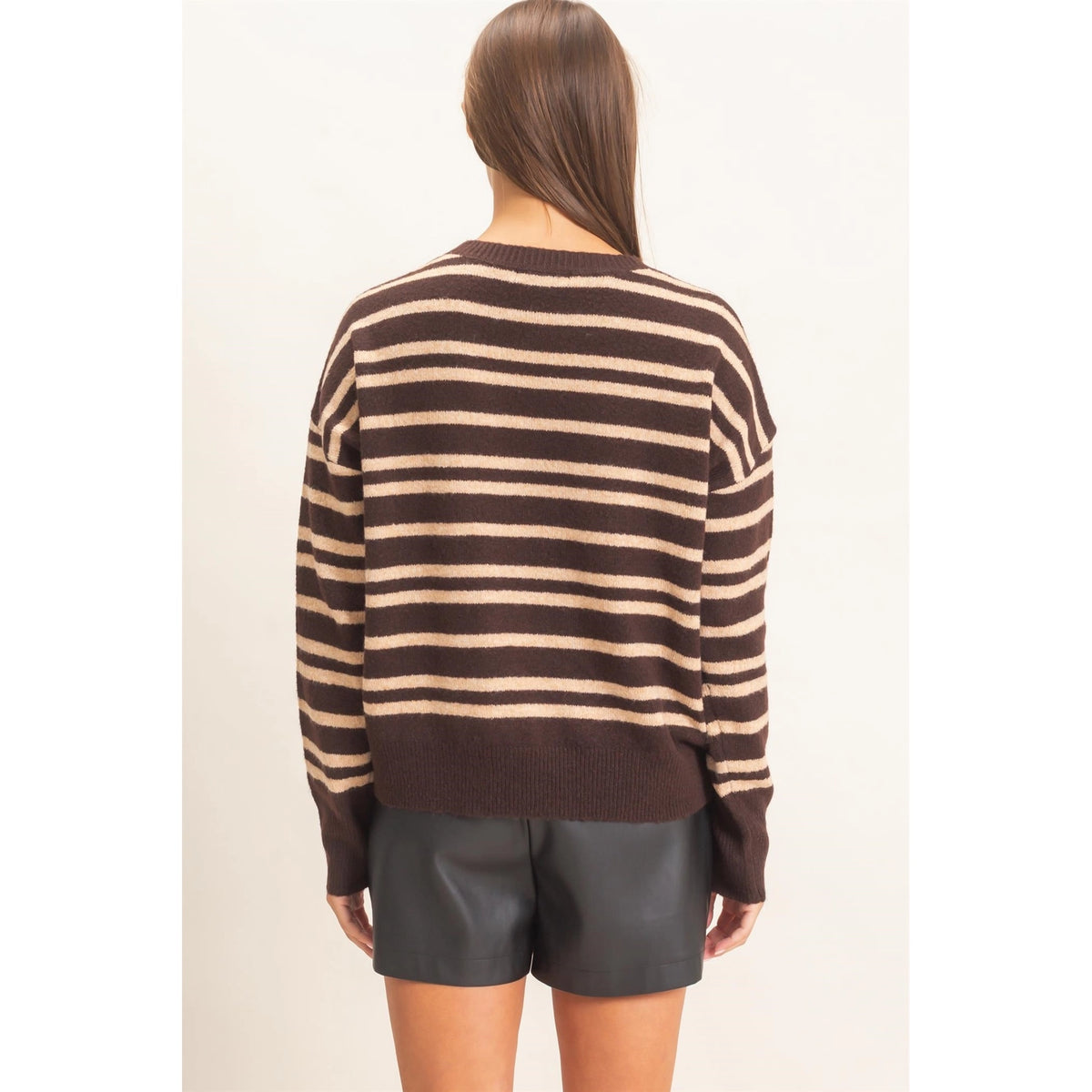 Anna Striped Crew Neck Sweater