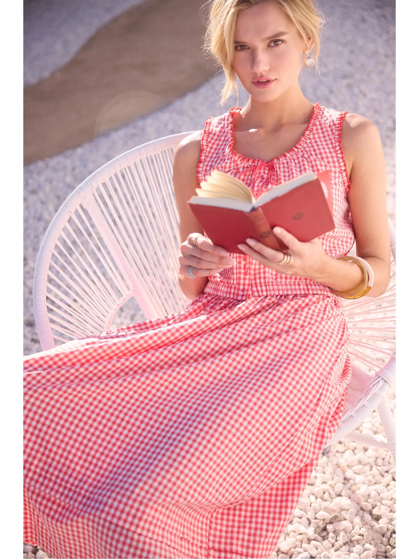 Gingham Midi Skirt