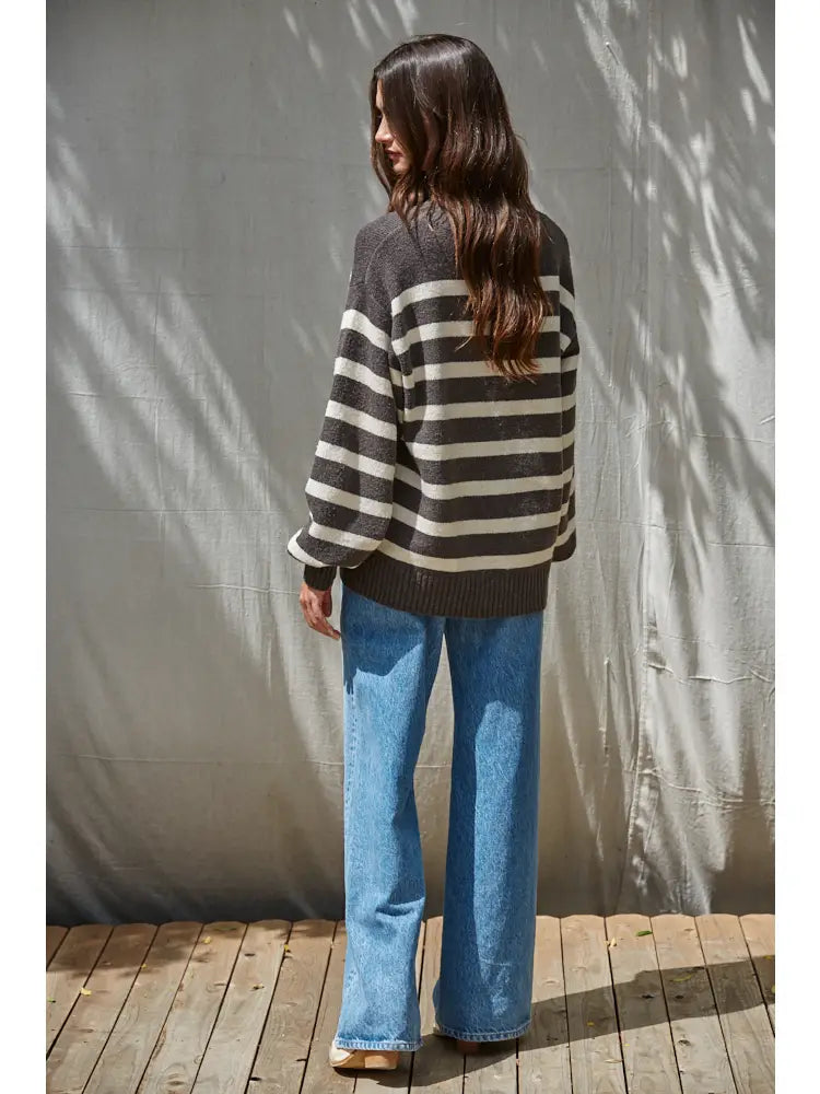 Yaya Oversized Stripe Sweater