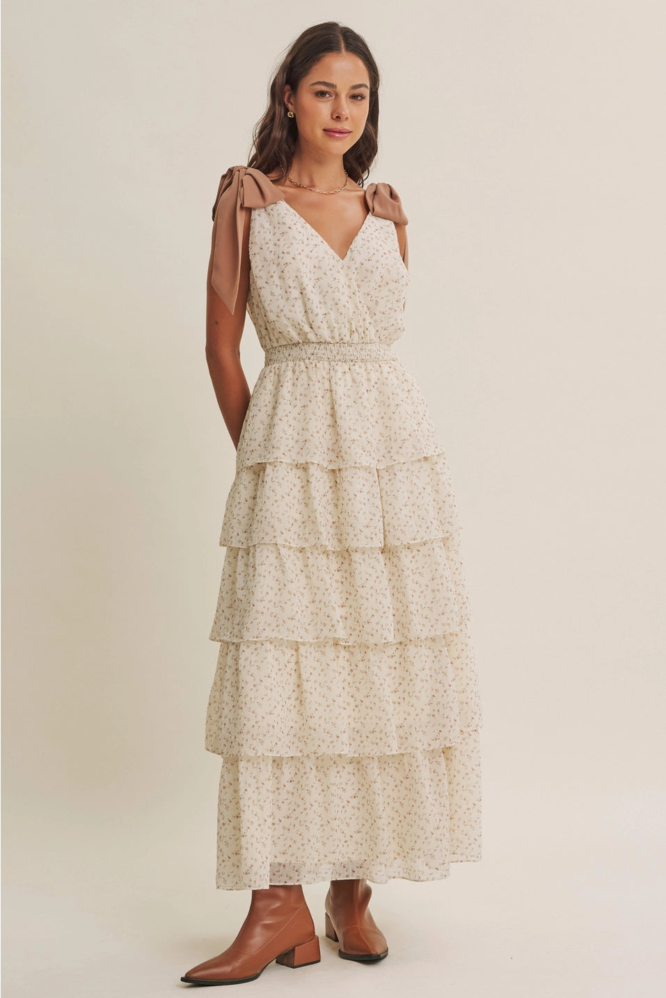 Chiffon Maxi with Shoulder Tie