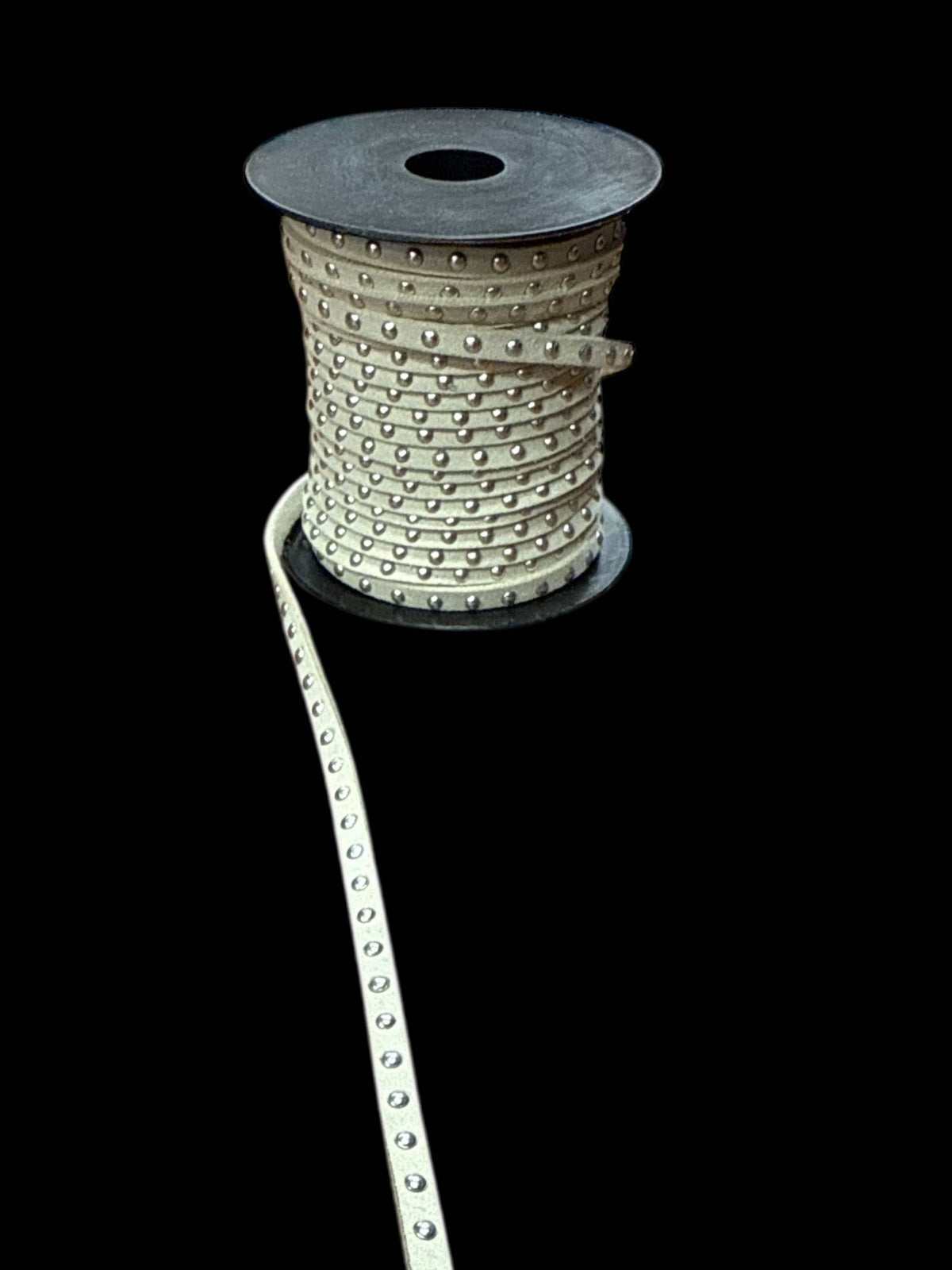 Faux Suede Cord Lace Gold & Silver studs