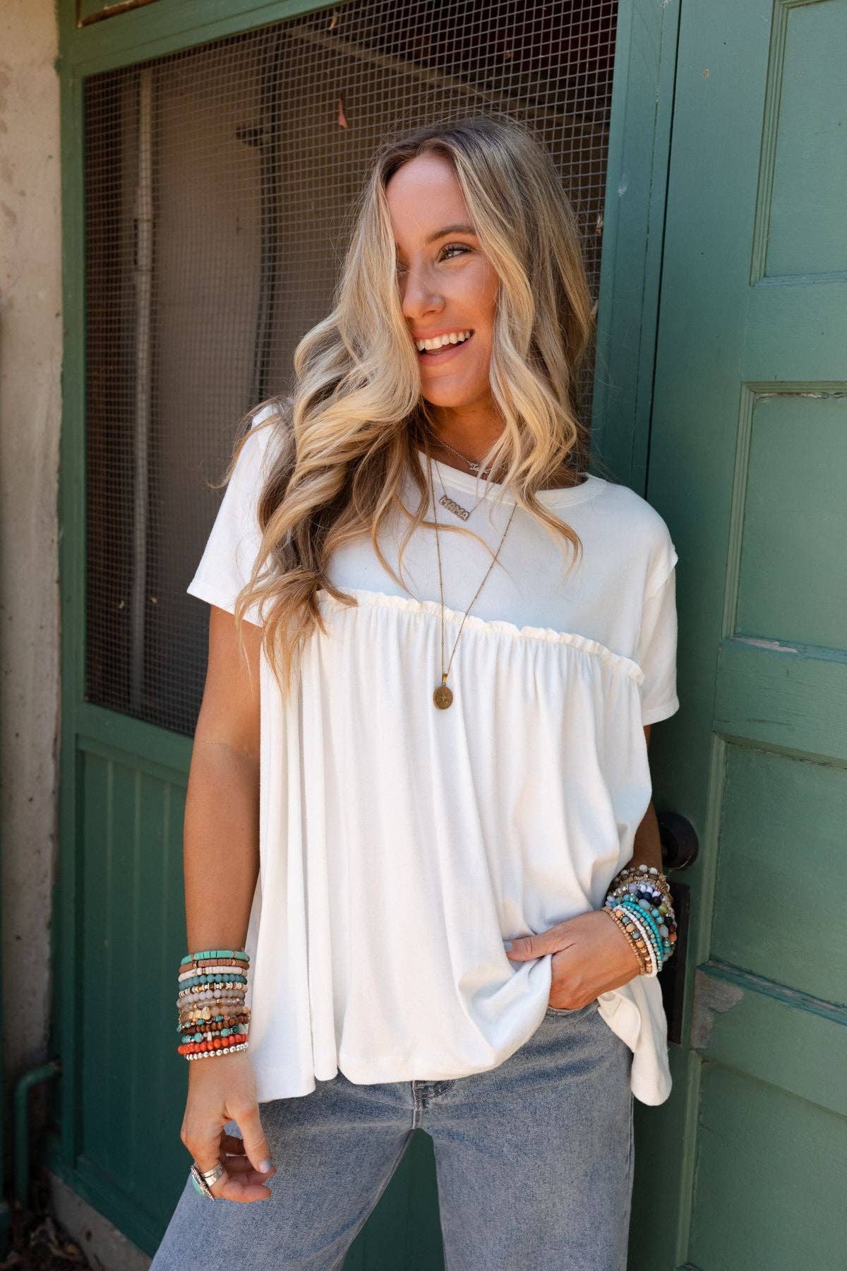 Sunday Morning Babydoll Top