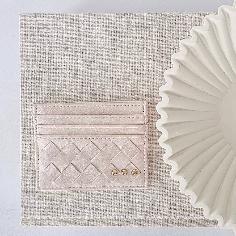 Mariah Woven Small Card Holder Wallet