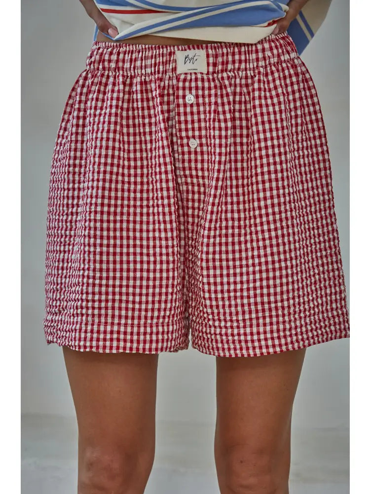 Gingham Pull-on Shorts