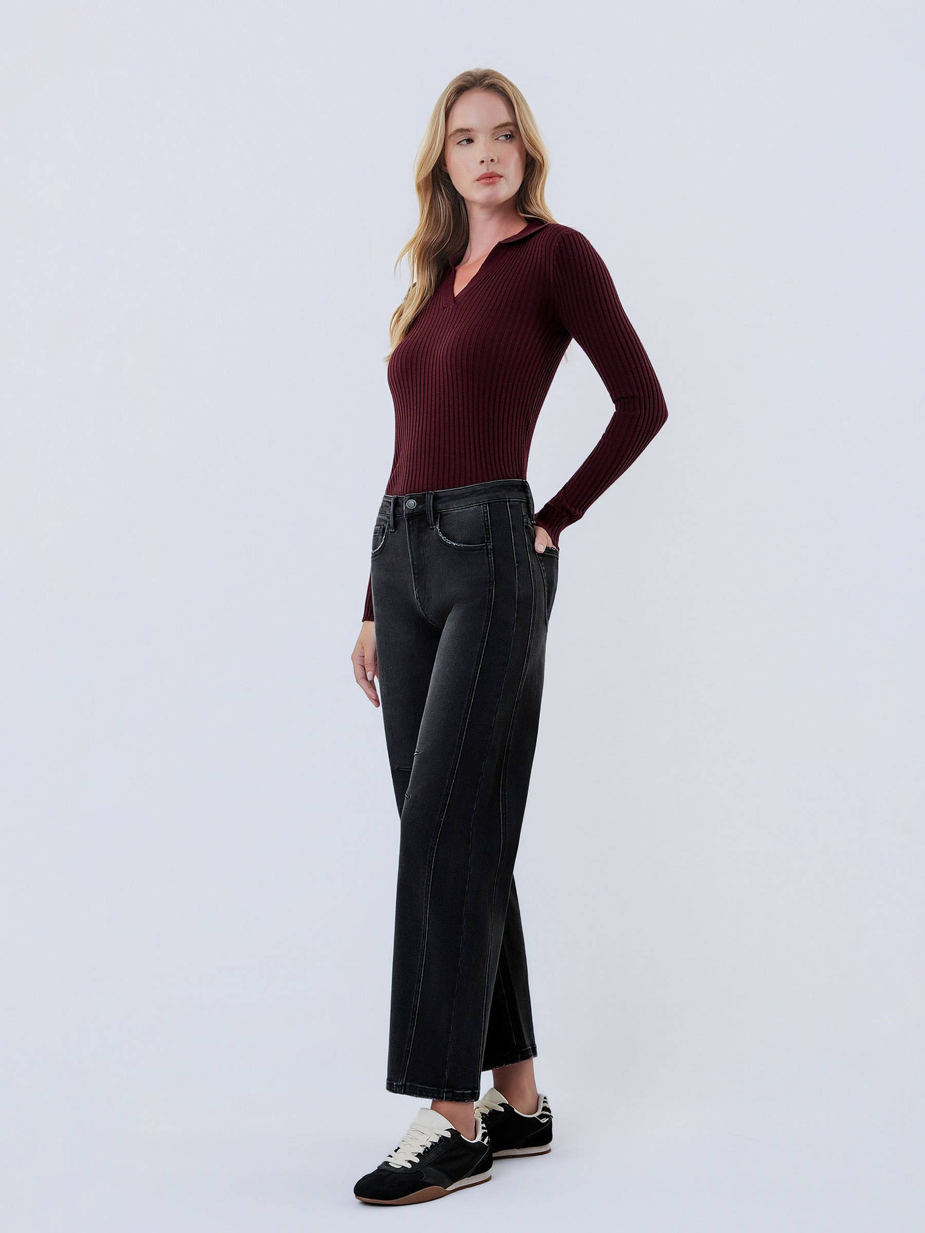 High Rise Ankle Barrel Jeans by Flying Monkey