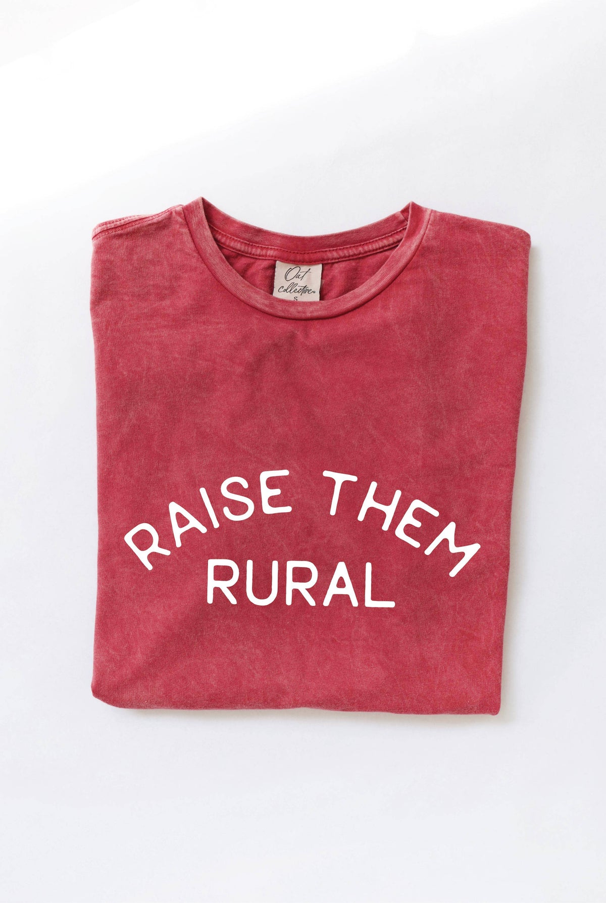 RAISE THEM RURAL Mineral Washed Graphic Top