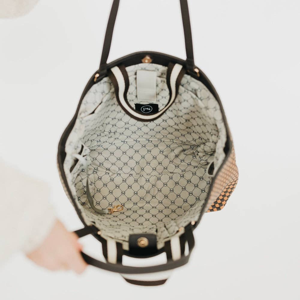 Woven Tiffany Organizer Tote Bag