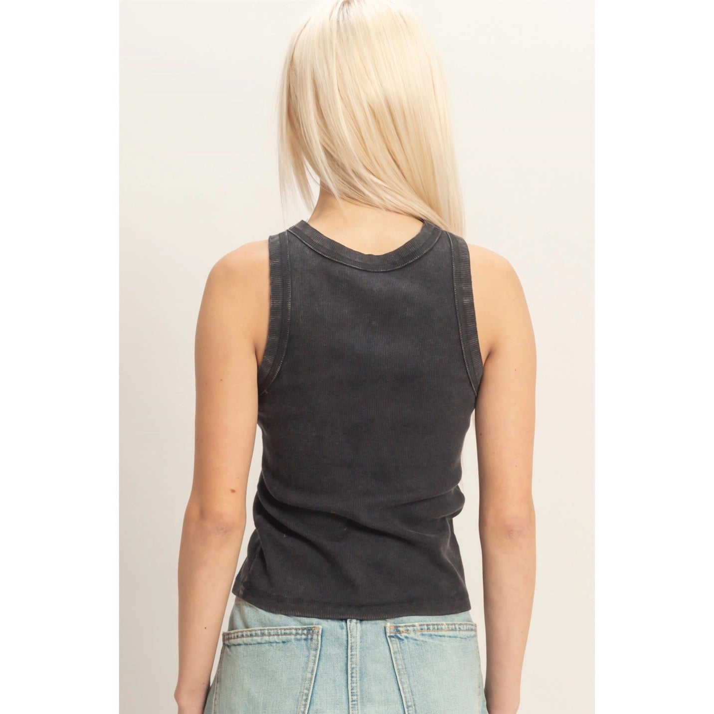 Washed Ribbed Tank