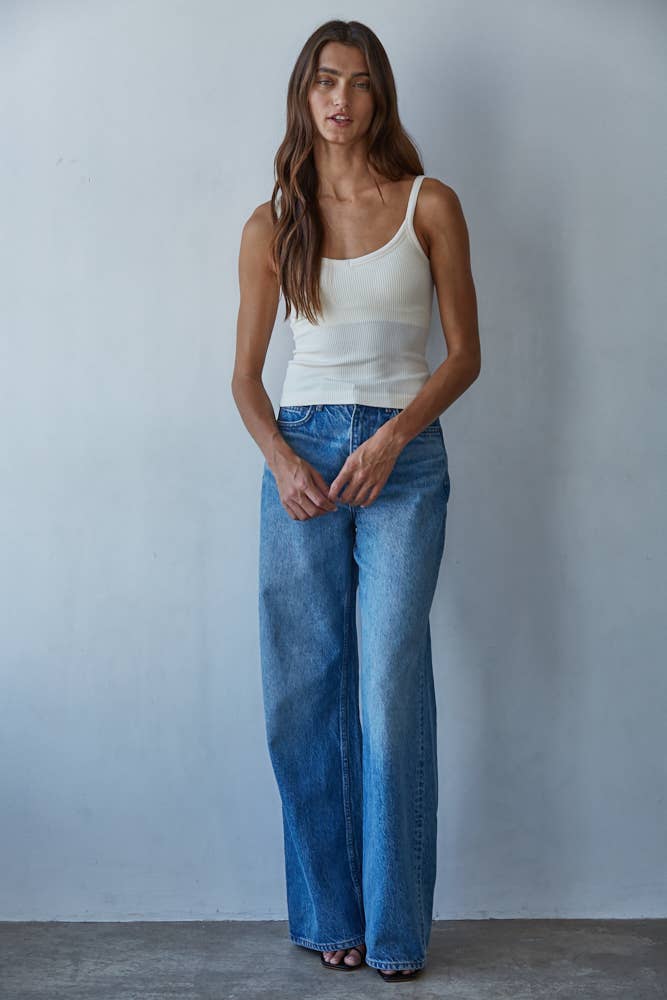 S1280N | Seamless Ribbed Tank with Inner Padded Lining