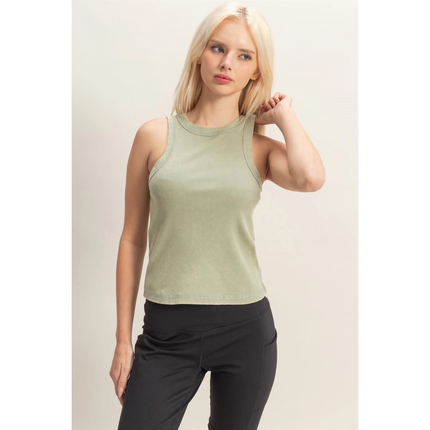 Washed Ribbed Tank