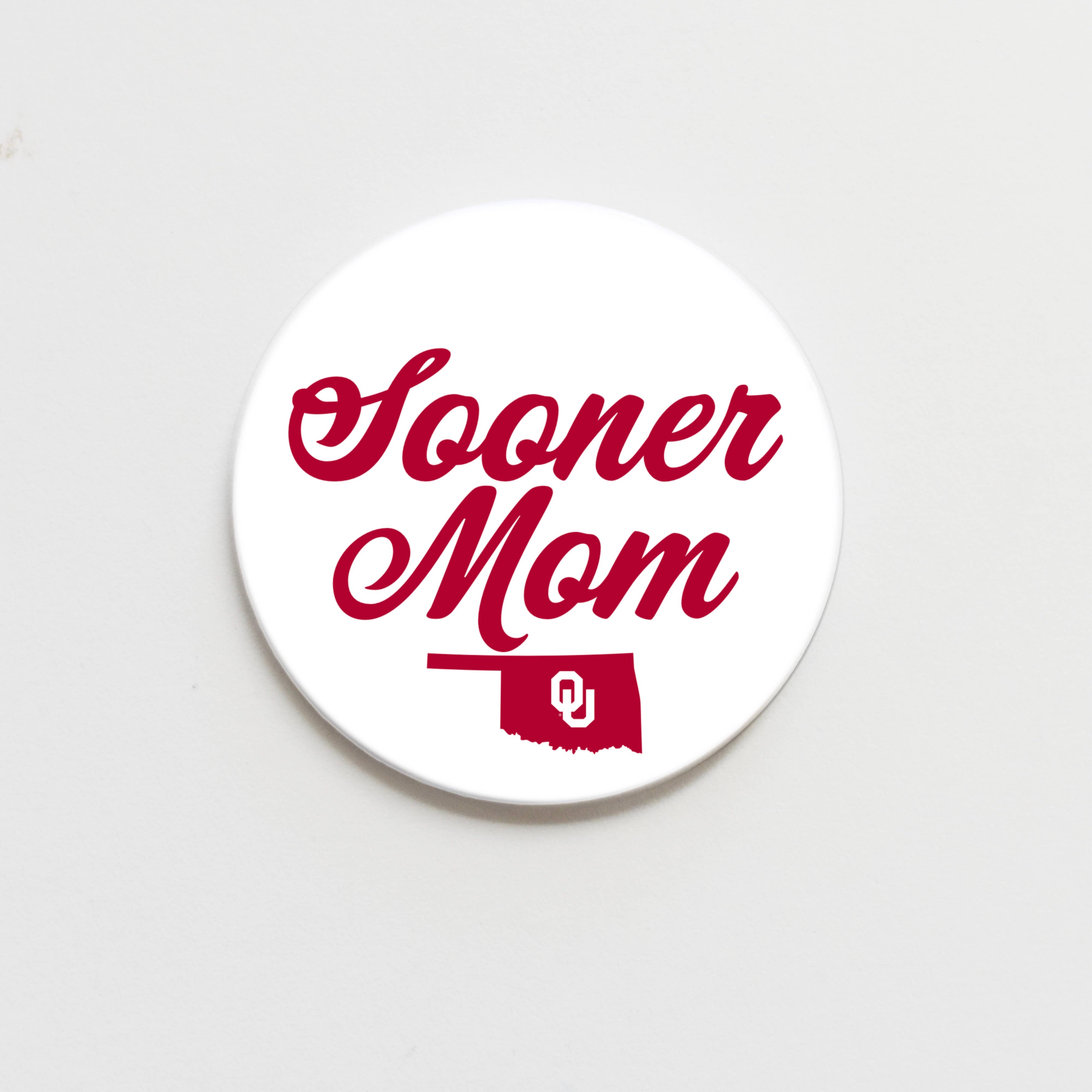 University of Oklahoma Mom Button - 2.25 inch