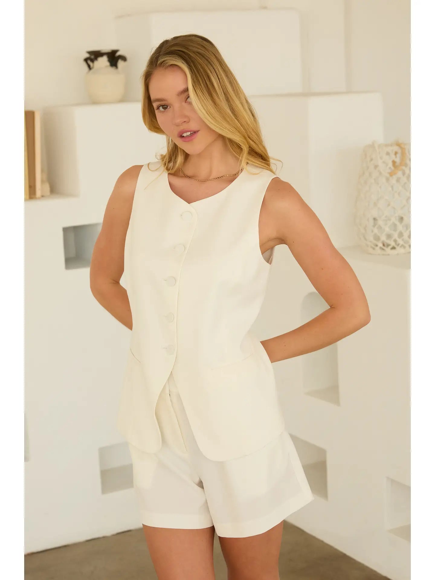 Tailored Button-Down Vest