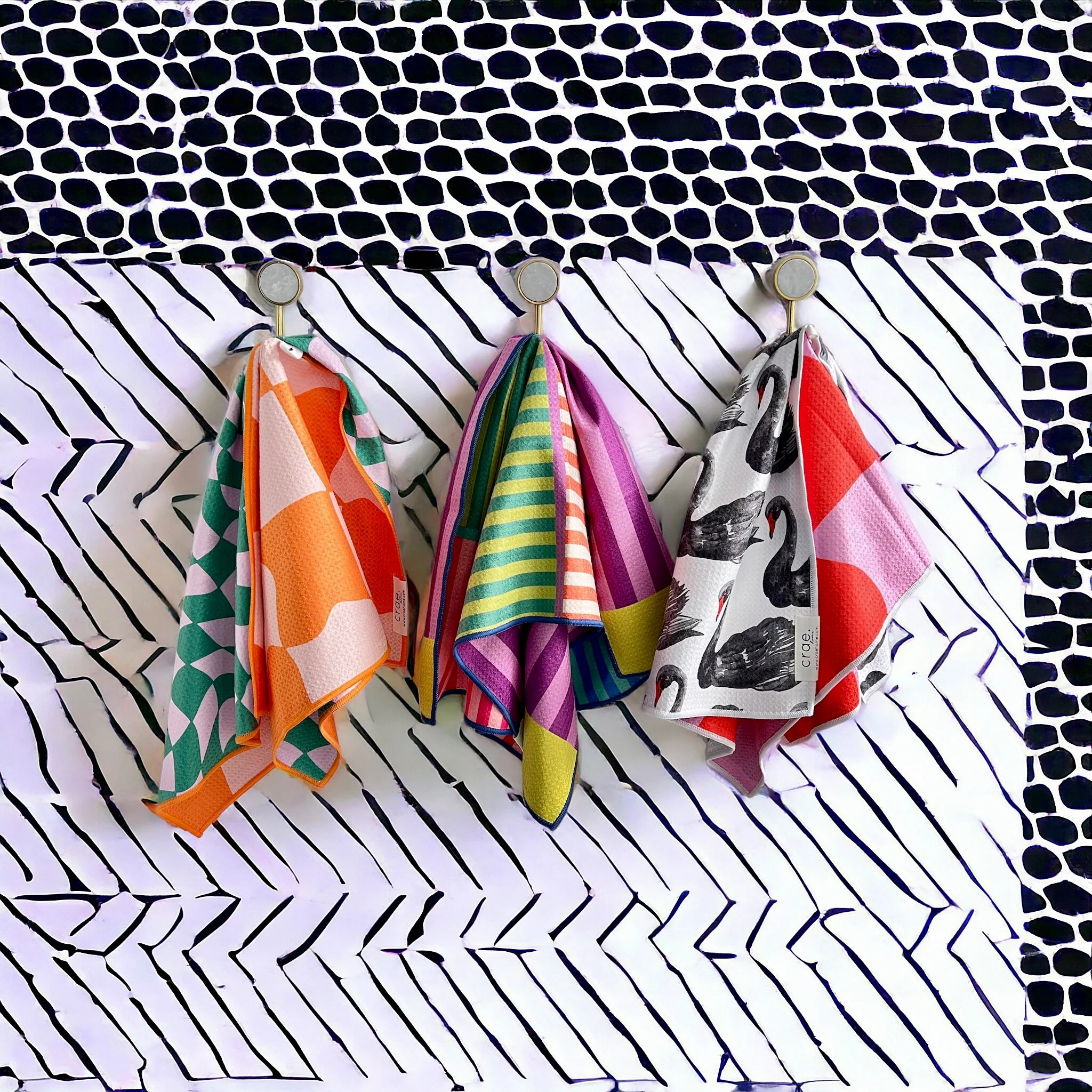 Cob and Pen Reversible Hand Towel by crae.