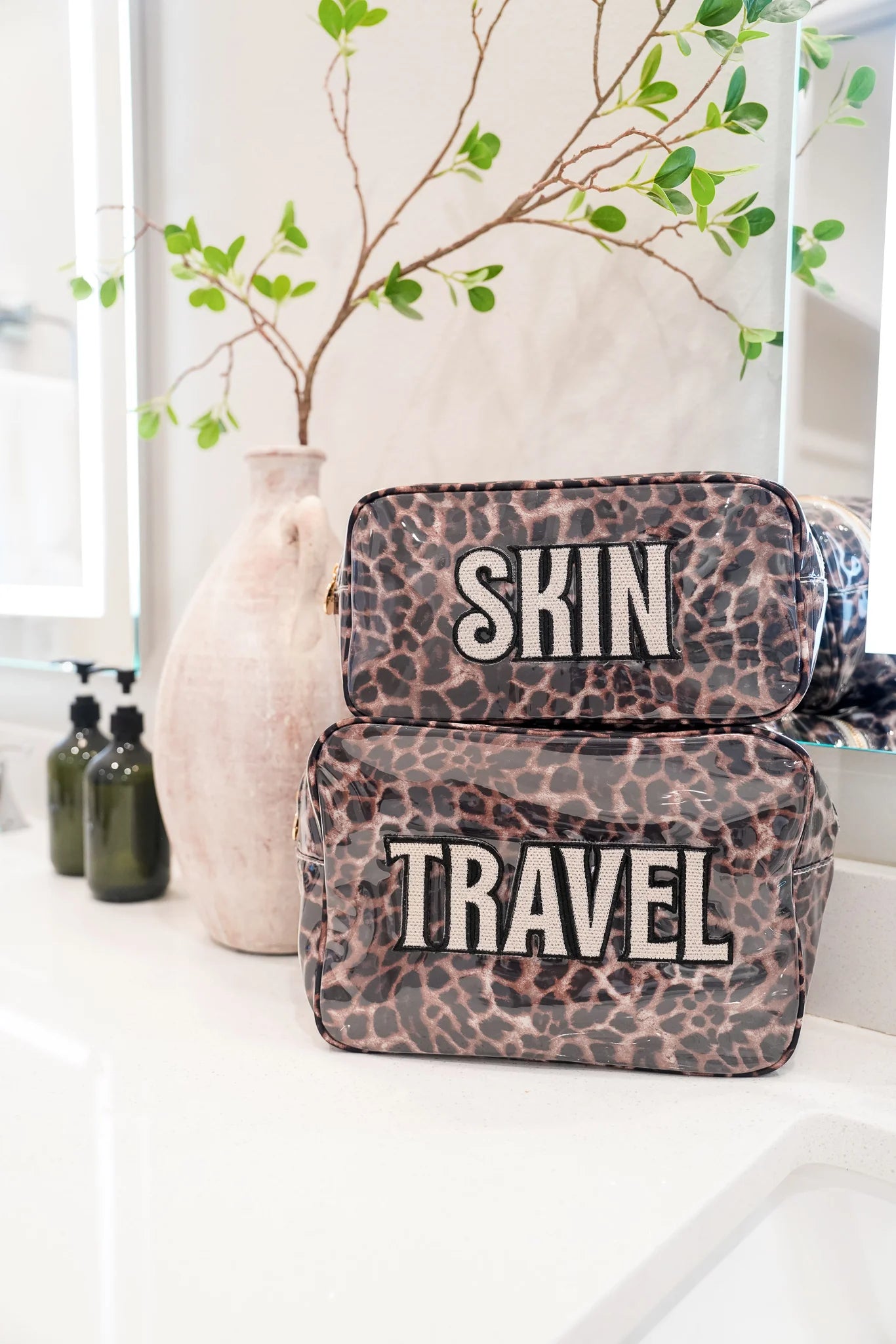 Leopard "Skin" Clear Coat Bag