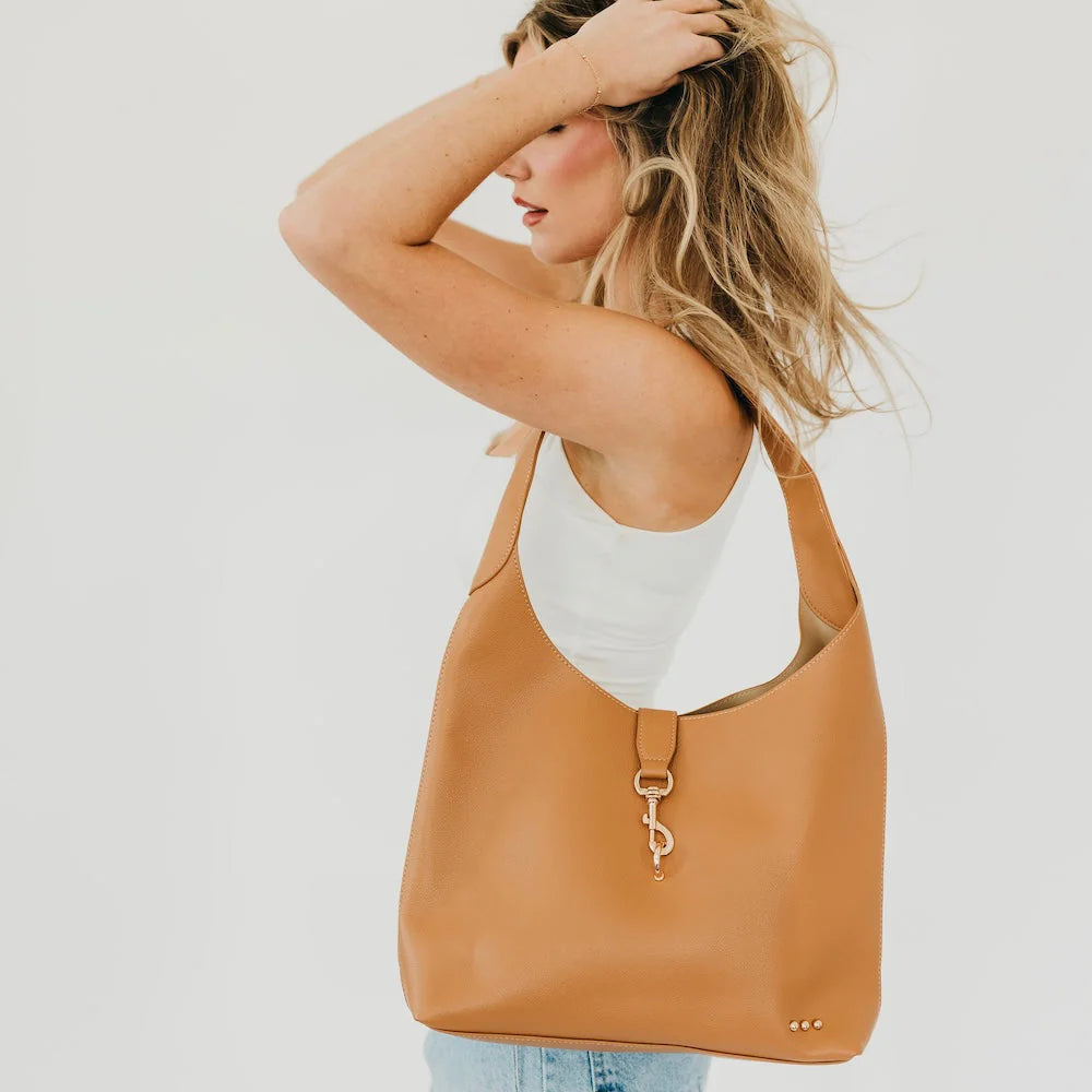 Haddie Hobo Vegan Leather Tote by Pretty Simple
