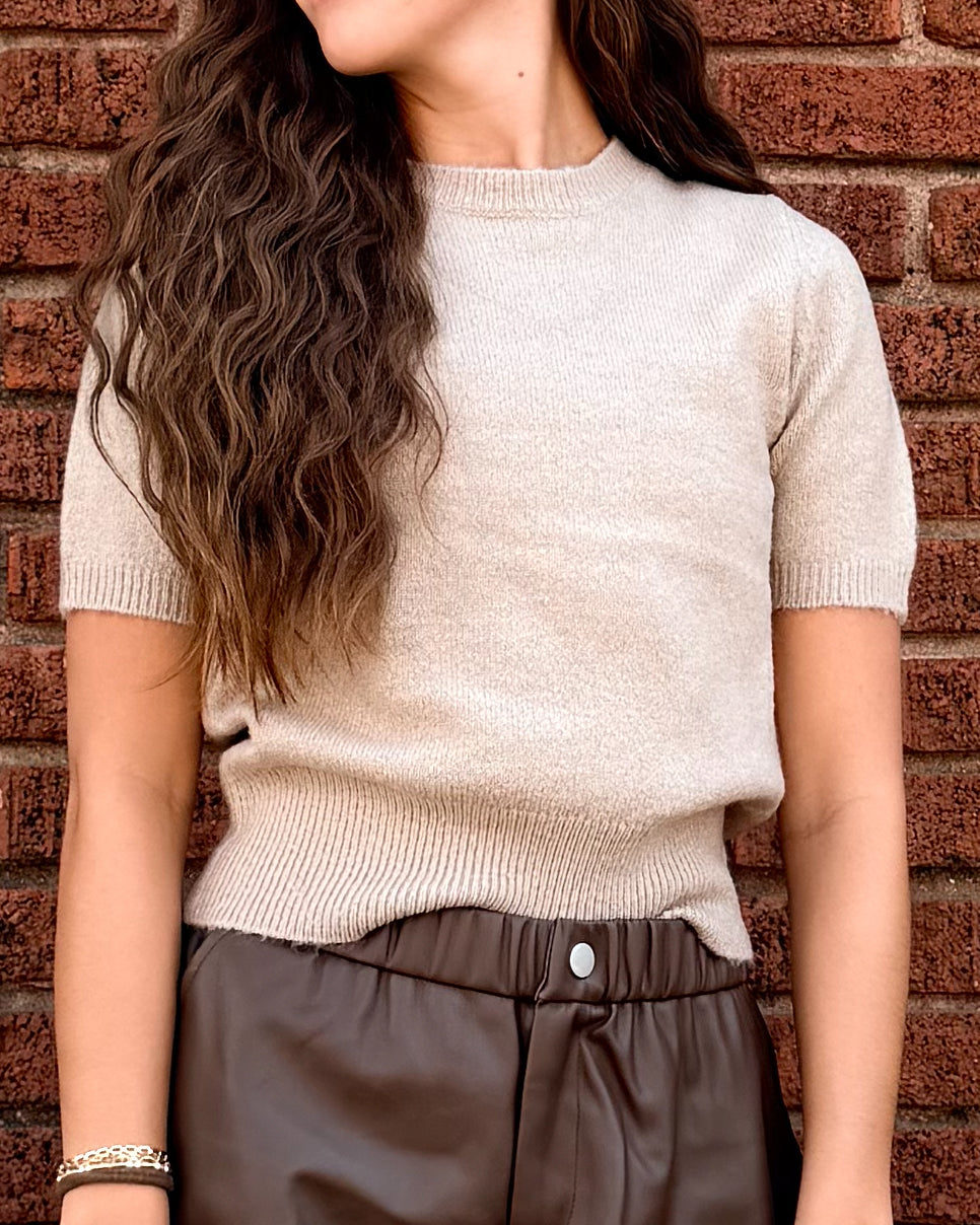 Elastic Waist Pleather Shorts
