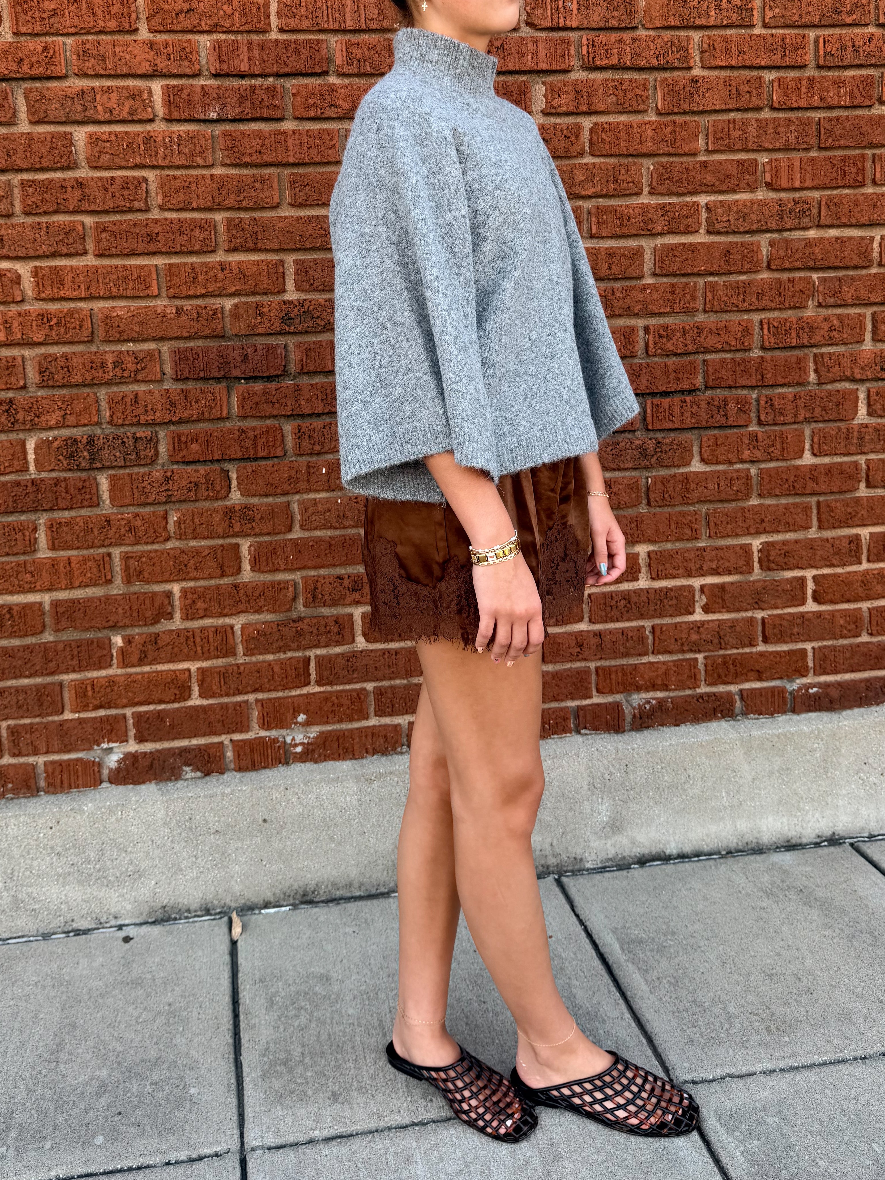 Collins Boxy Funnel Neck Sweater