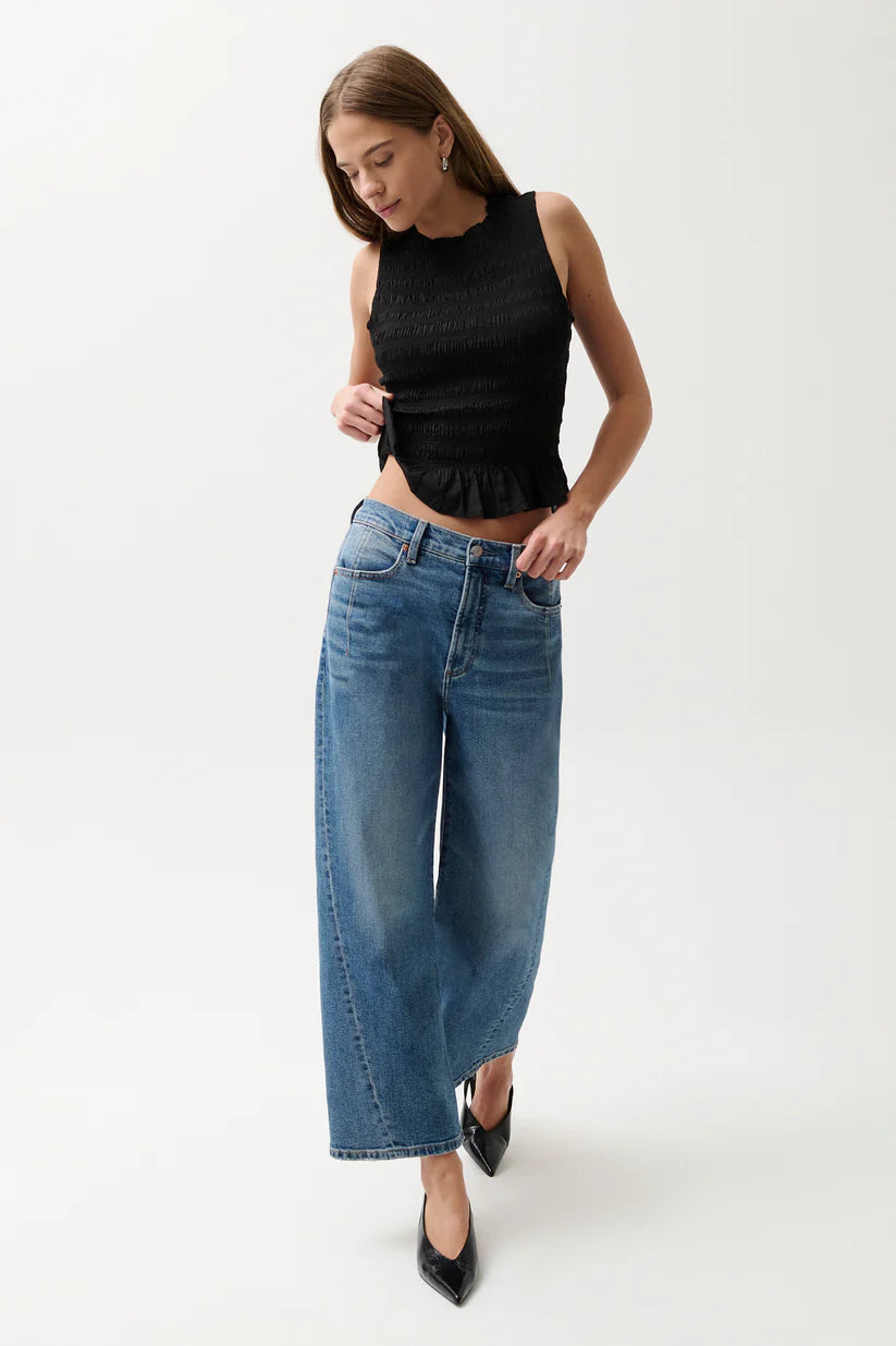 Kyra High Rise Bowed Ankle Jean by Pistola in Soho