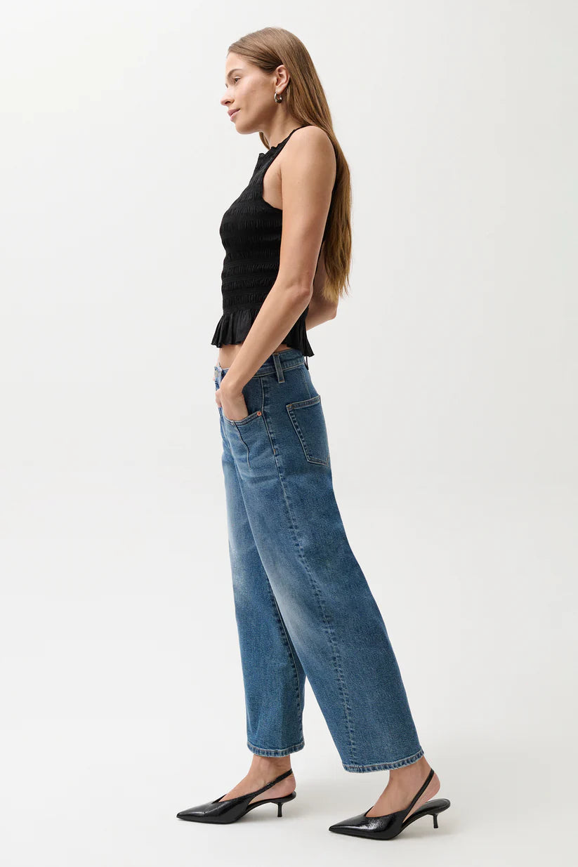 Kyra High Rise Bowed Ankle Jean by Pistola in Soho