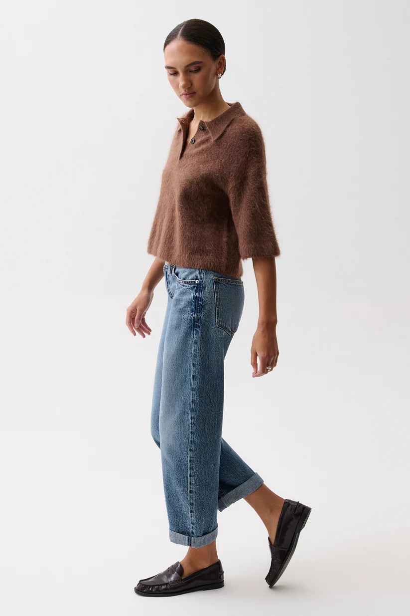 Donny Rolled-Hem Boyfriend Jean by Pistola