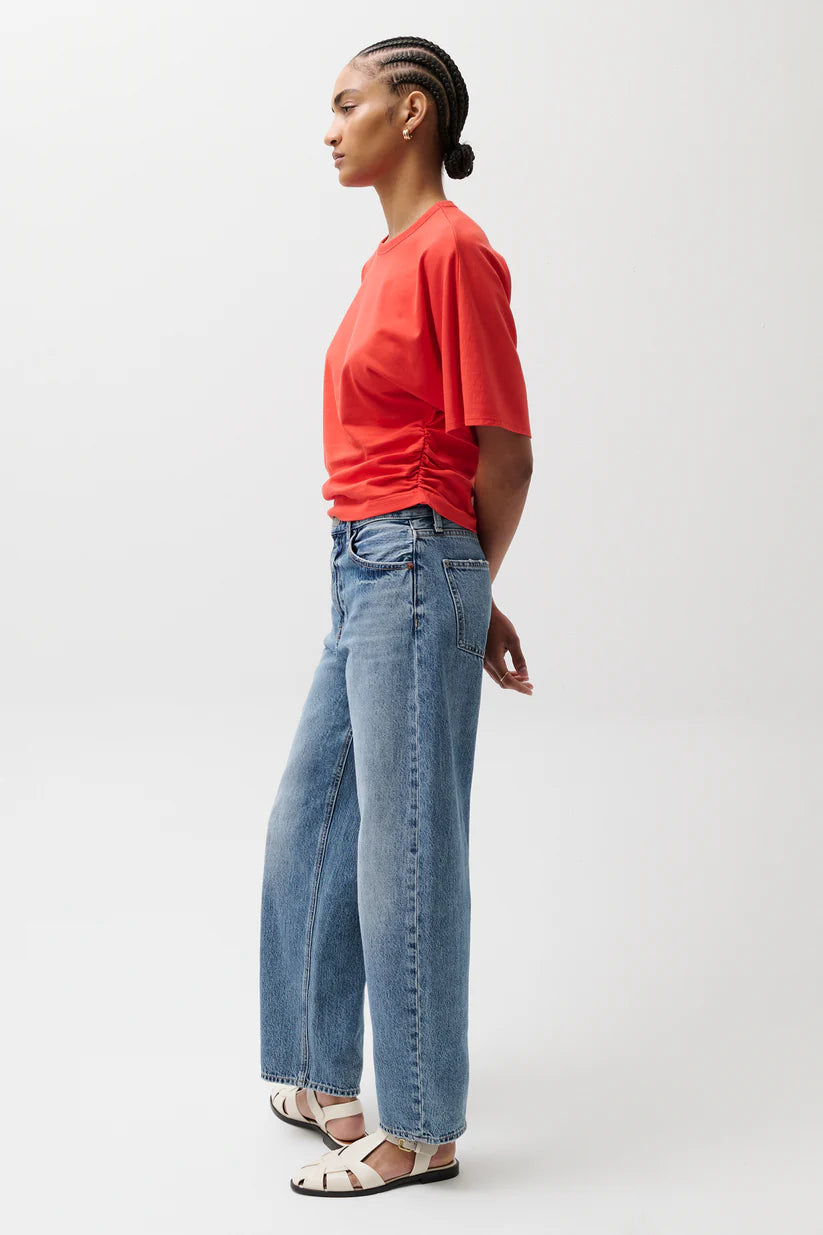 Wes High Rise Barrel Jean by Pistola in Spectacle